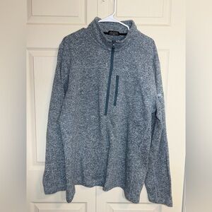 Byron Nelson Men's XL blue teal Quarter-Zip Sweater